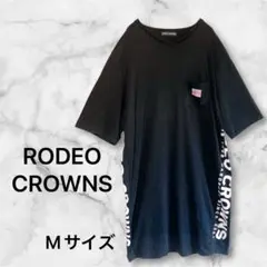 ロデオクラウンズ RODEO CROWNS ロゴ入り ワンピース ブラック M