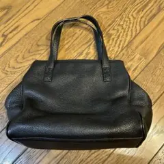 冠婚葬祭黒レザー ハンドバッグ