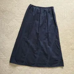 UNIQLO スカート ウエスト５８cm ネイビー 綿100% 新品未使用