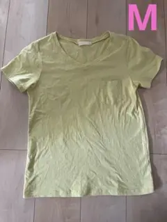 アースミュージックアンドエコロジー　Vネック 半袖Tシャツ　M