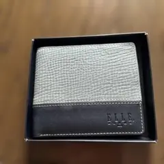 ELLE HOMME二つ折り財布 グレー/ブラック
