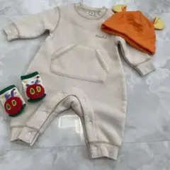 スウェット　ロンパース　ティガー　帽子　はらぺこあおむし　靴下　3点セット