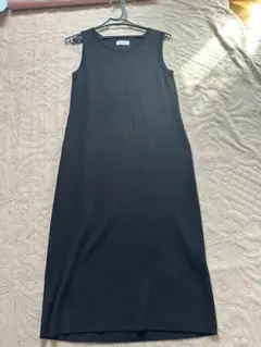 PLST ブラック ノースリーブ ワンピース M