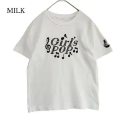 【MILK／ミルク】半袖 Tシャツ　白　ホワイト　プリント　綿100％