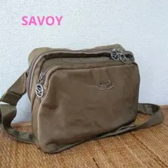 SAVOY ショルダーバッグ　ナイロン　刺繍ロゴ