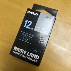 新品　カシオ　ネームランド　透明テープ　白文字　8m