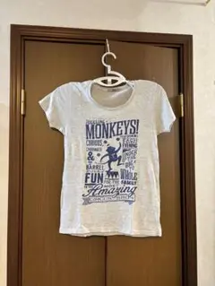 ASラビット　プリント半袖Tシャツ　グレー