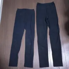85 黒 スパッツ 2枚セット Lサイズ & 160サイズ
