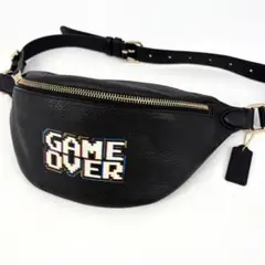 美品✨コーチ パックマン ゲームオーバー ブラック ウェストバッグ ボディバッグ 美品✨コーチ パックマン ゲームオーバー ブラック ウェスト