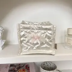 収納バスケット ボックス 韓国 インテリア 部屋 雑貨 ハート リボン オシャレ