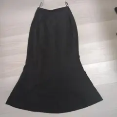 花井ゆきこブラック フレアロングスカート