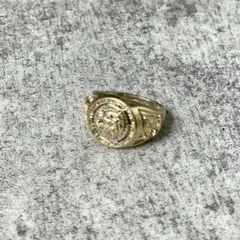 激渋 vintage GOLD 印台スクエアリング メンズ 約19号