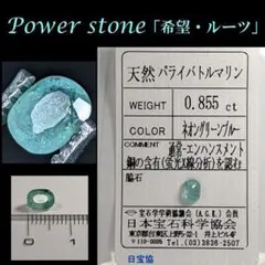 ◆大粒0.845Ct★神秘的な発色◆鑑定済天然パライバトルマリン/PARAIBA