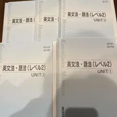 河合塾マナビス 英語 英文法・語法 レベル2 全部あり まとめ売り