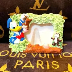 ＊美品＊ドナルド＆チップとデール フォトスタンド ディズニーランド レトロ