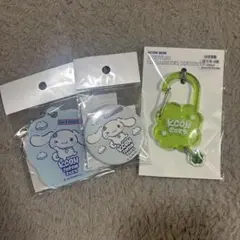 シナモン 缶バッジミラー キーホルダー KCON キーリング