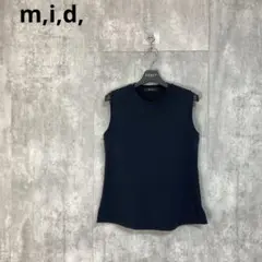 【m,i,d,】　ノースリーブカットソー　ノースリーブプルオーバー　34 日本製
