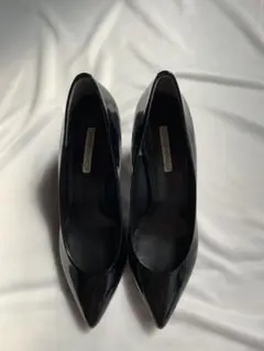 ブラックエナメルハイヒール 約7㎝