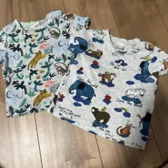 H&M 動物柄 Tシャツ 70cm 2枚セット