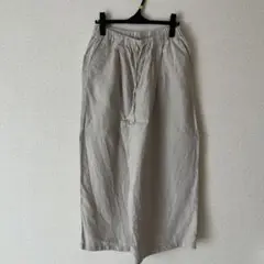 無印良品☆フレンチリネンワイドパンツ　クロップド丈