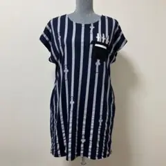 グラニフ　ムーミン　ニョロニョロ　ワンピース　夏　可愛い　ポケット　ポケット付き