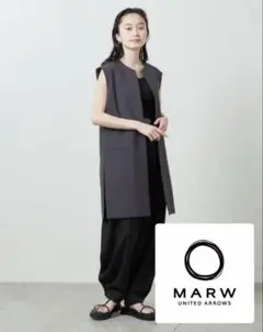 【美品】MARW UNITED ARROWS/ P PPLN LONG VT