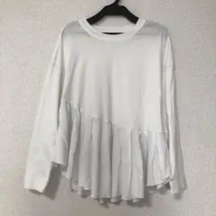 CIAOPANIC TYPY アシメギャザー　フリルトップス　ホワイト　F