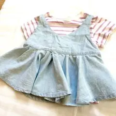 BREEZE ブリーズチュニック&ボーダーTシャツセット100 女の子 キッズ