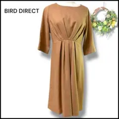 BIRD DIRECT ワンピース カットソー Aライン 七分袖 ひざ丈 M