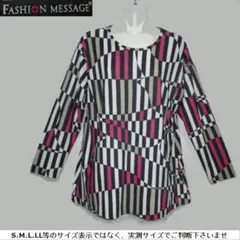 m19736★ファッションメッセージ★チュニック伸縮性あり
