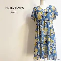 ☆良品☆ EMMA JAMES エマジェイムス 花柄 ワンピース Lサイズ