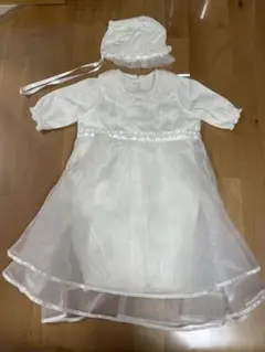セレモニードレス2点セット（ベビードレス・帽子）＜50〜60cm＞2wayオール