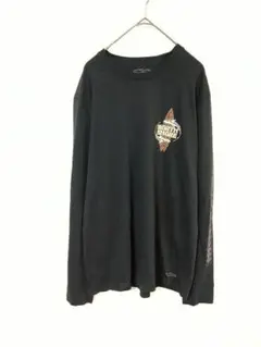 クレイジーシャツ Crazy shirts 長袖カットソー メンズM 黒色 綿