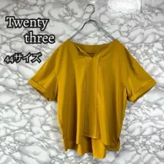 931 Twenty three 半袖シャツ イエロー系 Vネックシャツ 2XL