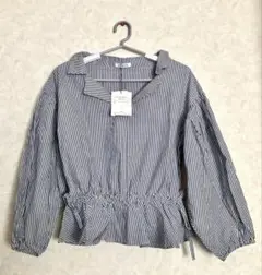 【タグ付き未使用】オリーブデオリーブ ストライプブラウス