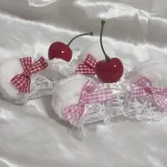さくらんぼヘッドドレス ぬい服 にじぱぺ 10cm