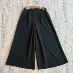 セシカ ワイドパンツ ガウチョ ウエスト一部ゴム シンプル 着回し◎ E6150
