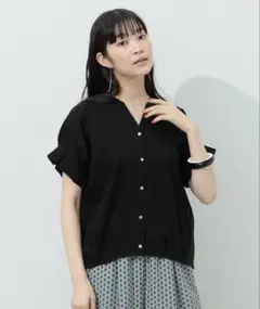 BEAMS HEART スキッパーネックカットソー