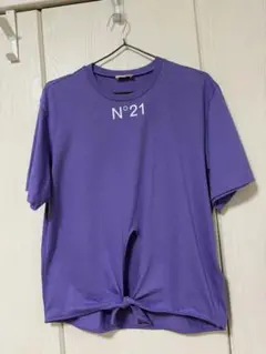 ヌメロベントゥーノNo.21Tシャツ新品⭐︎未使用パープル　ロゴ入り　16