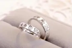 新品未使用品☆2個セット ☆ ハート×シルバー ☆ ペアリング☆