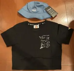 ムルーア×マークゴンザレス　コラボ　クロップトTシャツブラック　ハット