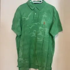 緑色 鳥と灯台のポロシャツ 半袖　ラルフ　Ralph
