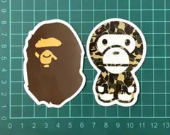 防水ステッカー A BATHING APE 2枚