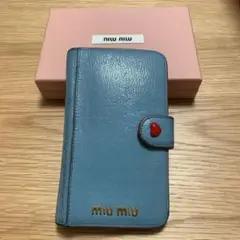 【箱、ギャランティカード付】miumiu iPhoneケース