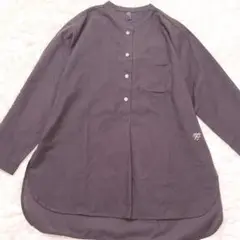 美品✨NORTHERN TRUCK バンドカラー ダークグレーロングシャツ L