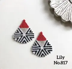 No.817・デリカビーズのドロップピアス・イヤリング・ネコポス発送