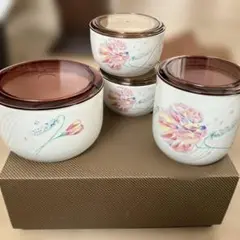 保存容器 花柄 4点セット