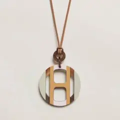HERMES エルメス Hエキップ ペンダント ネックレス 新品 バッファロー