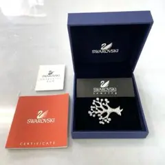 【TK】美品✨ SWAROVSKI スワロフスキー ブローチ 樹木 箱付