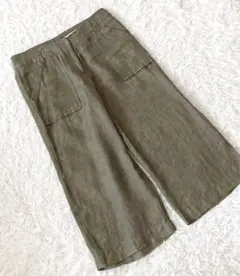 ブルー・デ・ブレス リネン カジュアルパンツ ハーフパンツ Sサイズ